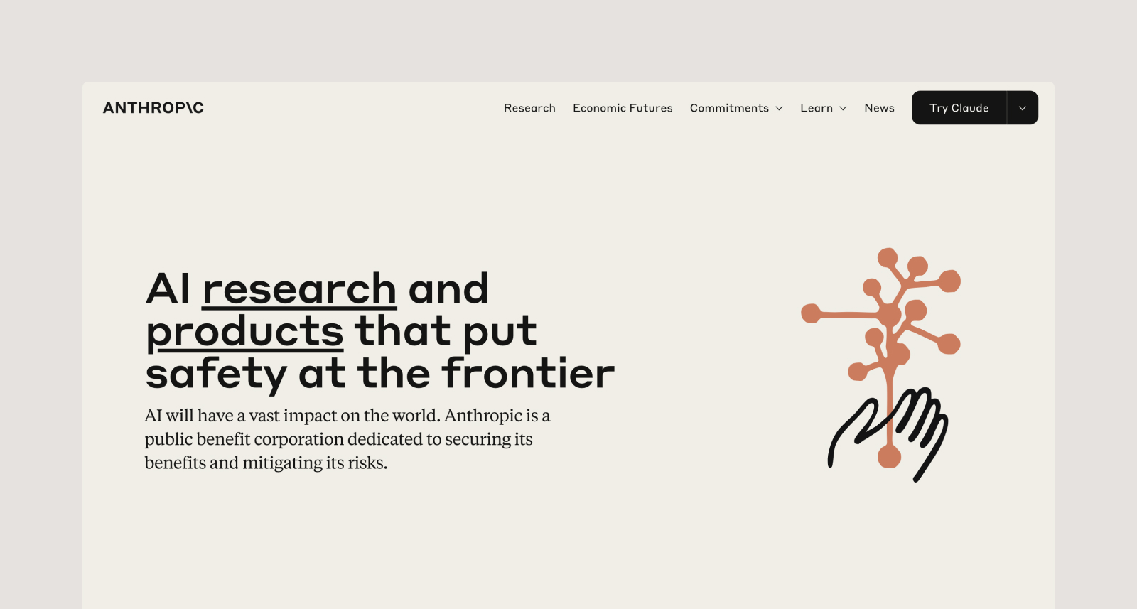 Anthropic website homepage
