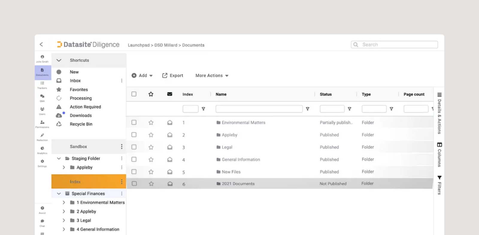 Datasite tool in action