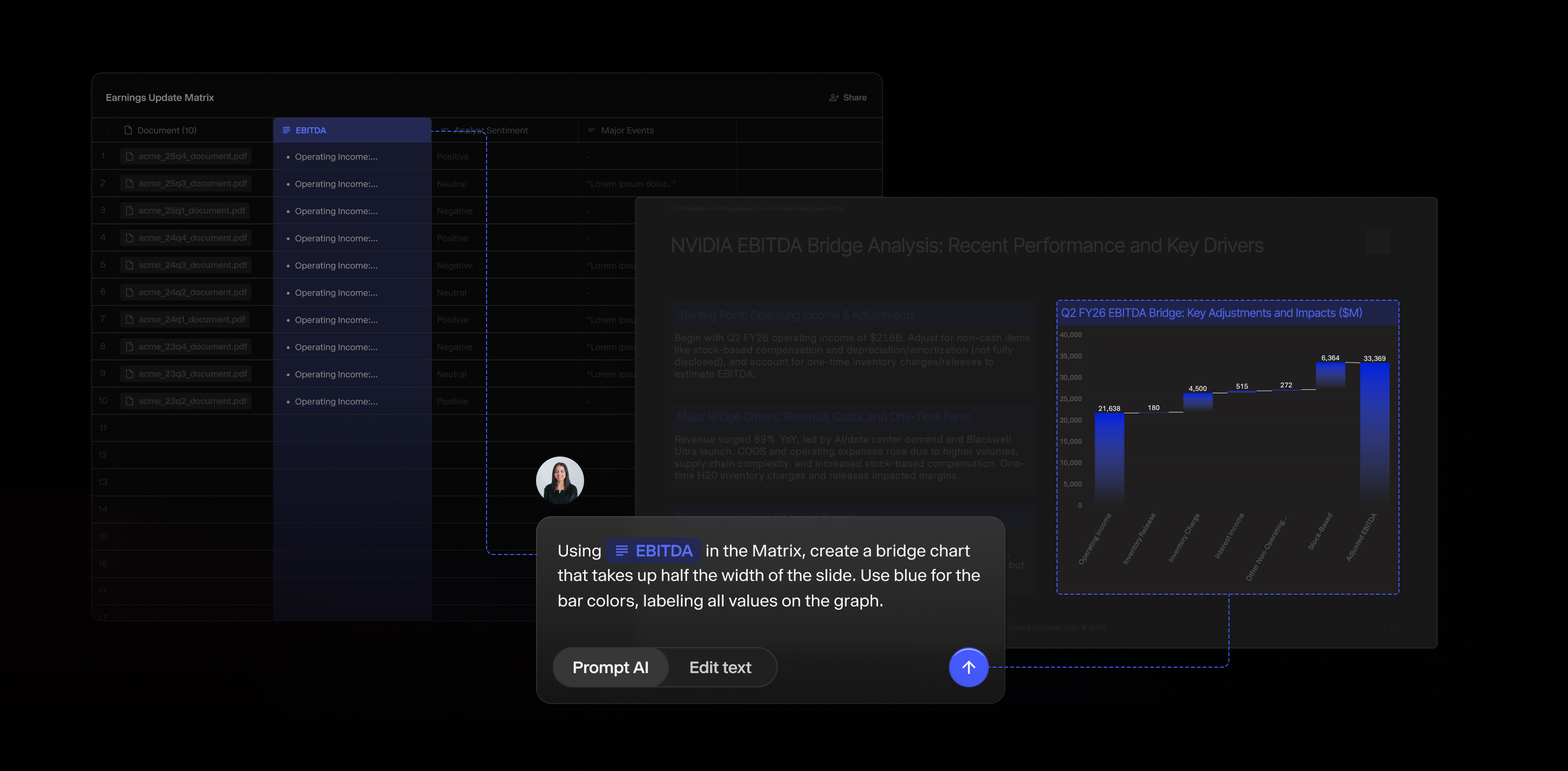 Select customers can now refresh existing PowerPoint slides with latest data—perfect for monthly portfolio reporting or recurring deal summary slides. 
