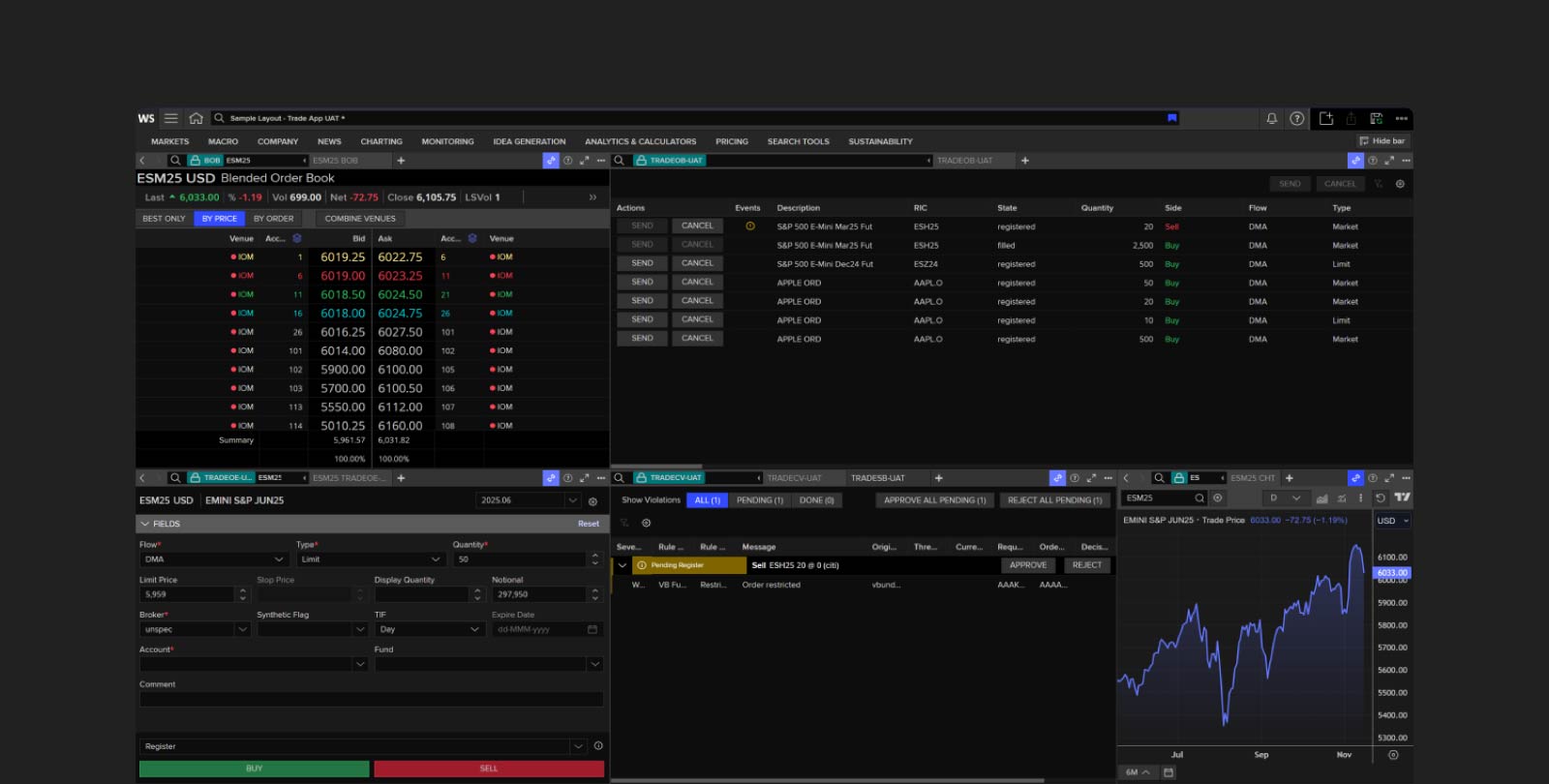 Screenshot of LSEG Workspace.