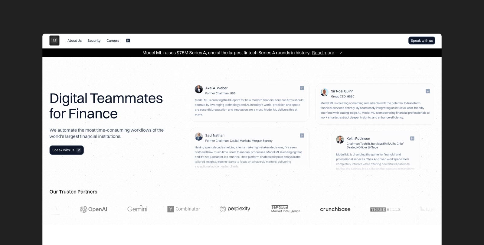 Model ML homepage