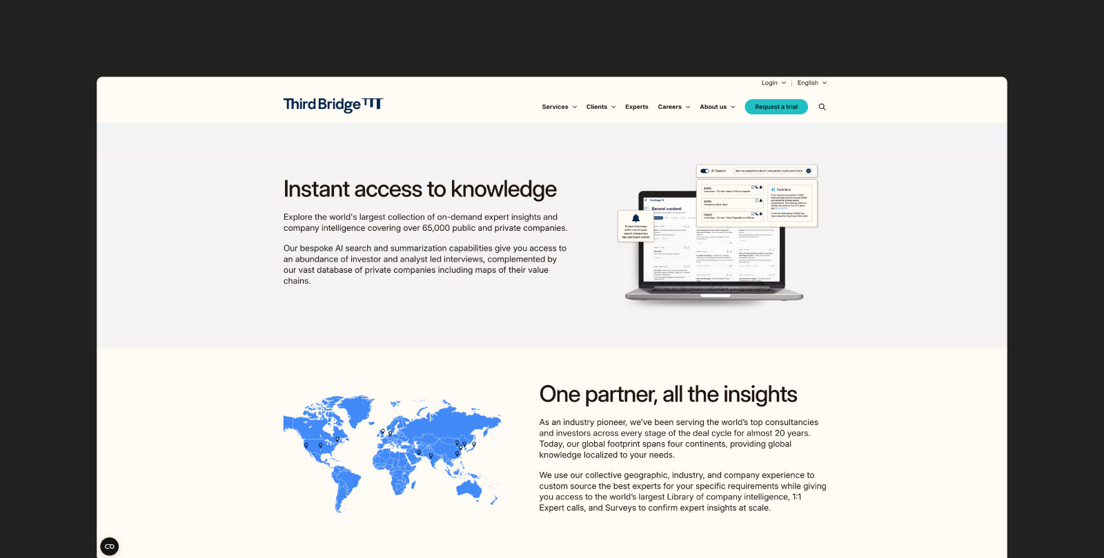 Third Bridge homepage