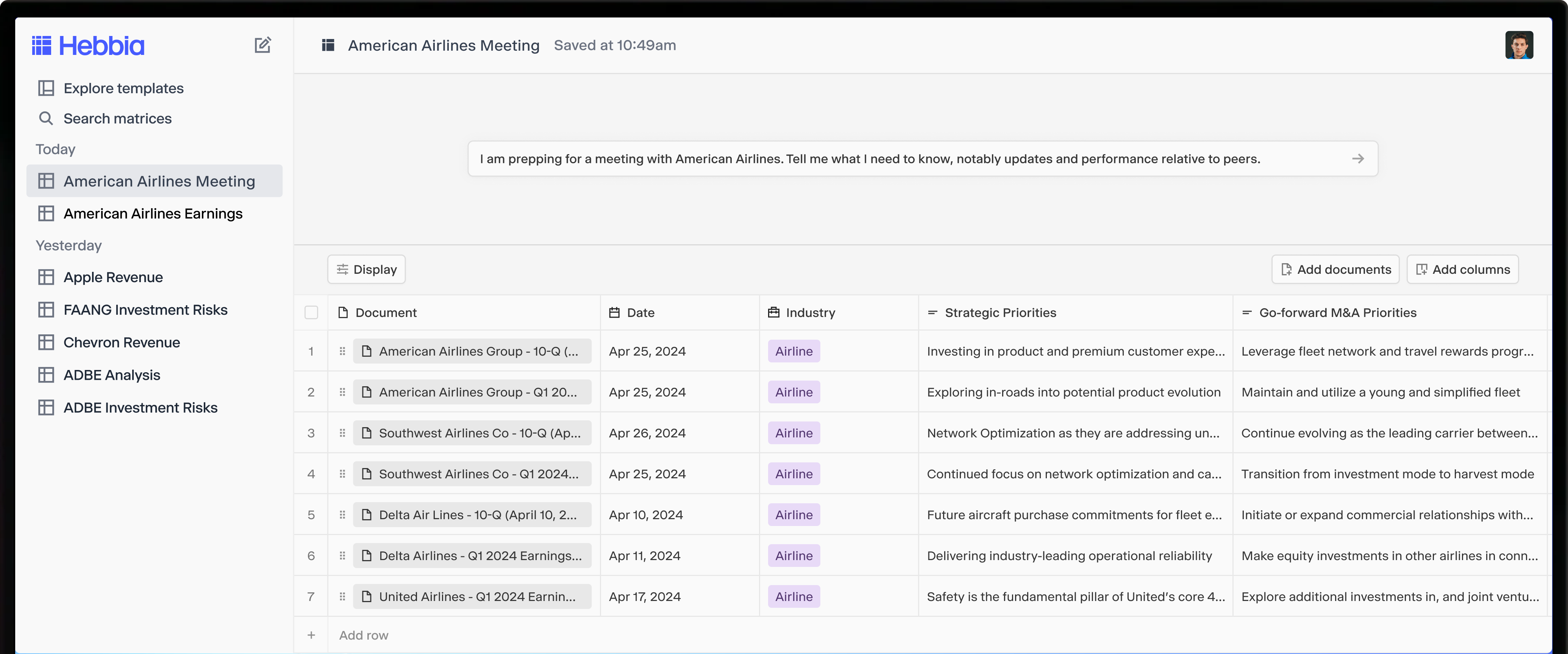 Hebbia desktop app